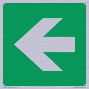 E913 Safe condition: Left arrow (90 deg supplimentary)